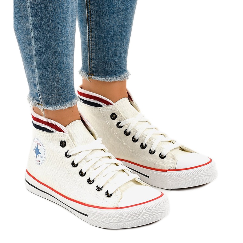 Klassiska vita snörskor W01