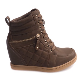 Quiltade sneakers 2030-50 Khaki grön