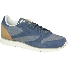 Reebok Cl Leather Fleck M AQ9722 blå
