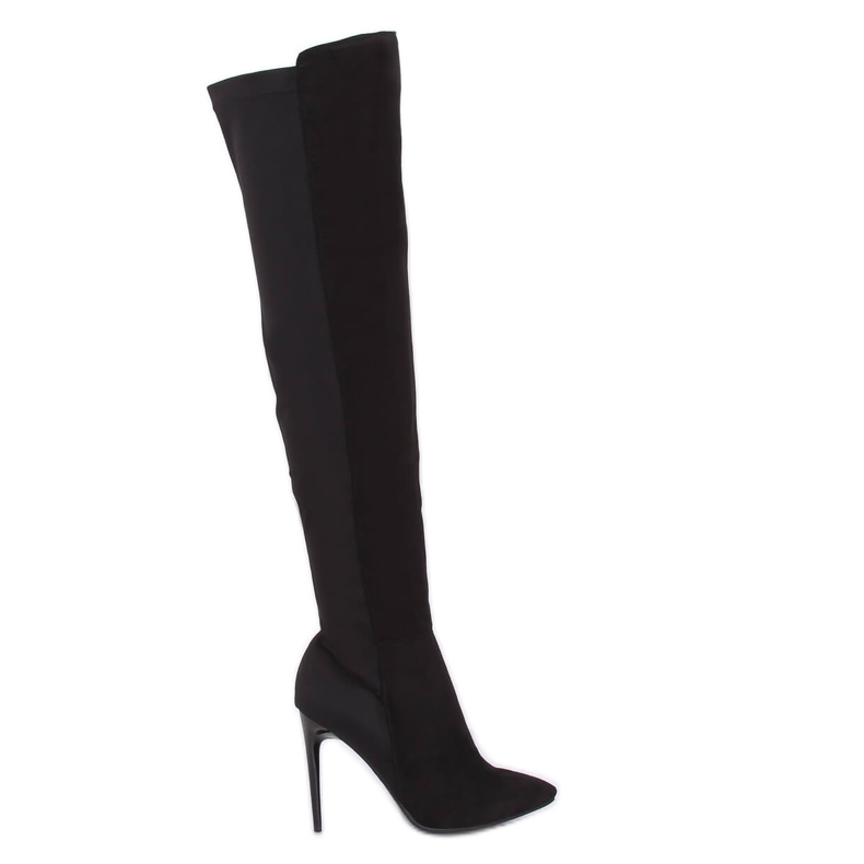 Svarta överstövlar på en nål 0H010 Svart