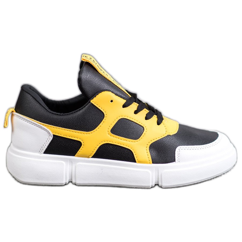Jumex Trendiga sneakers svart gul
