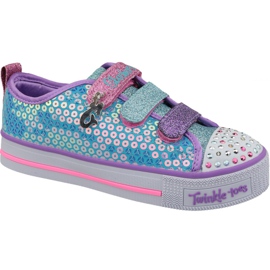 Skechers Twinkle Lite Jr 20062L-TQMT blå skor mångfärgad