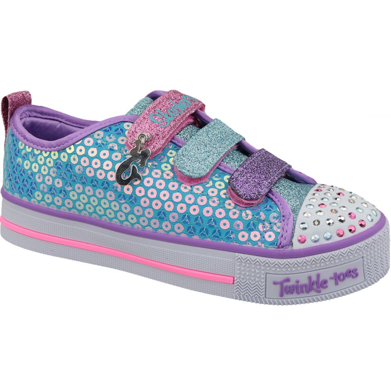 Skechers Twinkle Lite Jr 20062L-TQMT blå skor mångfärgad