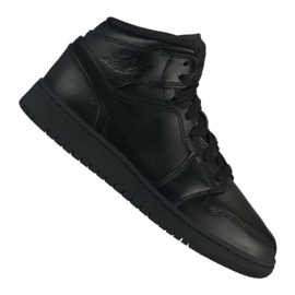 Nike Air Jordan 1 Mid Gs Jr 554725-090 svart