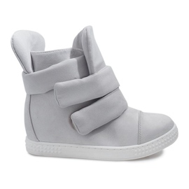 Wedge Sneakers Med kardborreband 86-149 Grå