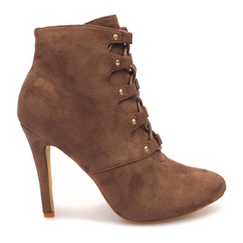 Stövlar på högklackad H253 khaki mångfärgad grön