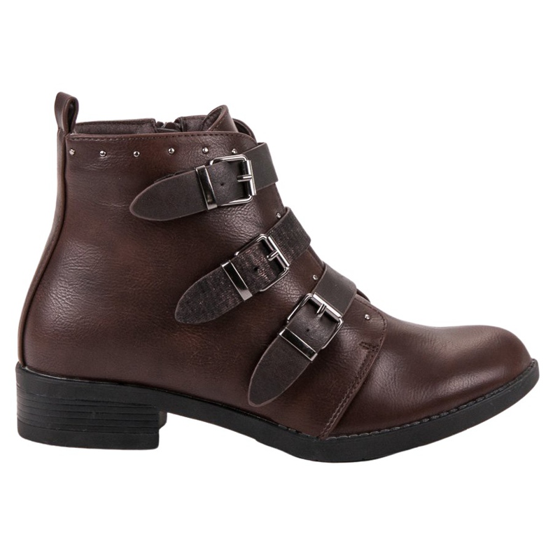 Small Swan Stövlar med dekorativa ränder brun