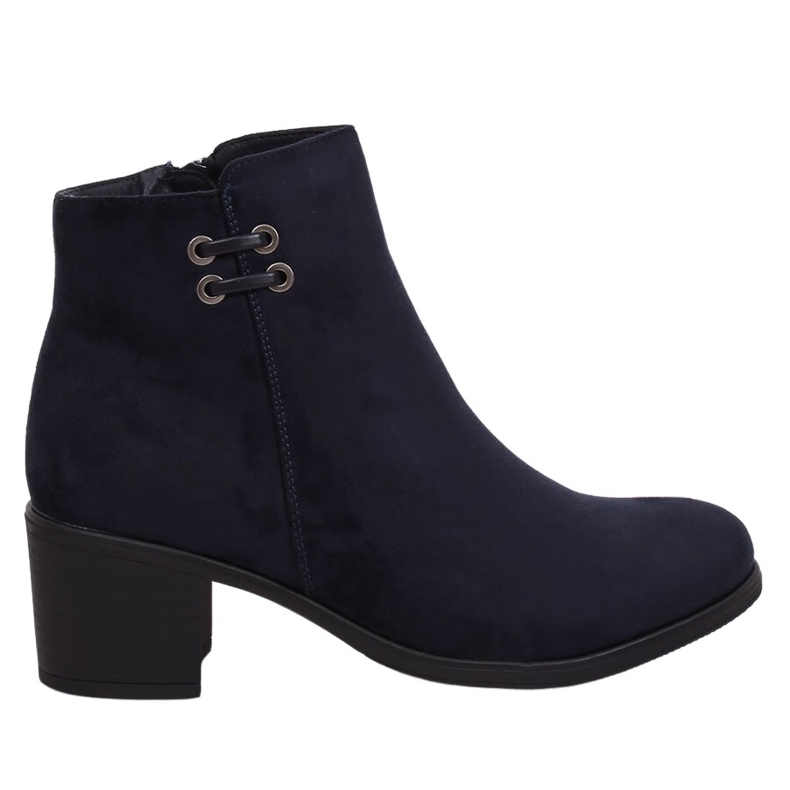 Marinblå damer 8B982 blå högklackade stövlar