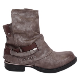 Grå militärstövlar LL-165P Khaki