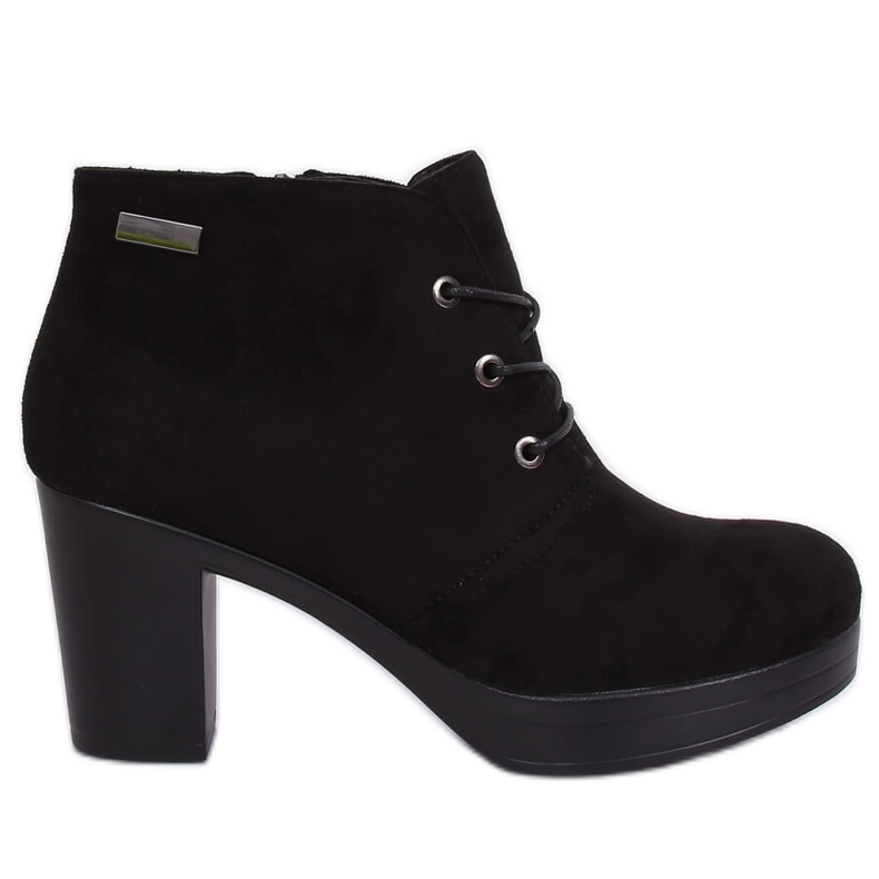 Svarta högklackade skor 8B883 Svart