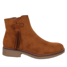 Jodhpur stövlar med fransar kamel 8B907 Camel brun