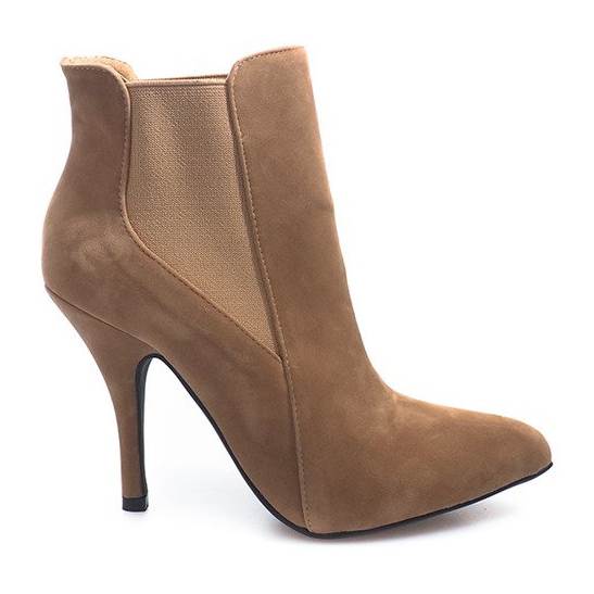 Stövlar på hög klack 3845-2 khaki mångfärgad kaki