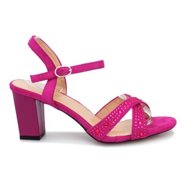 Lila högklackade sandaler från Aliento violett