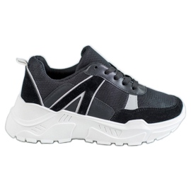 SHELOVET Bundet skor på plattformen svart