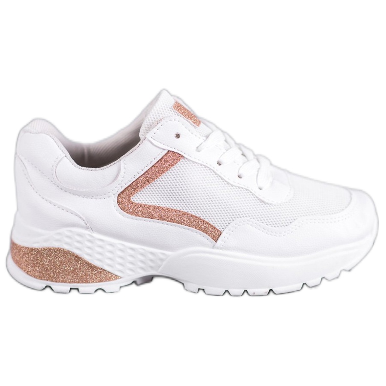 SHELOVET Sportskor med glitter vit