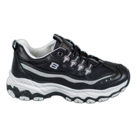 Yes Mile Sneakers med glitter svart