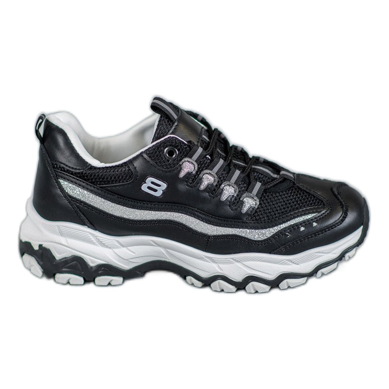 Yes Mile Sneakers med glitter svart