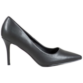 Diamantique Eko läder höga klackar svart