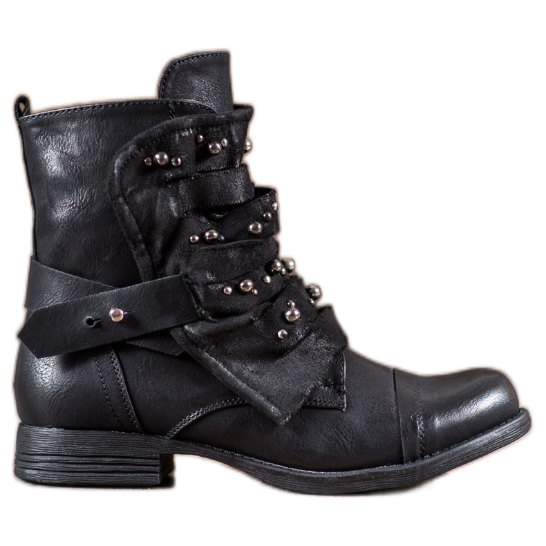 GISICODE Rockskor med pärlor svart