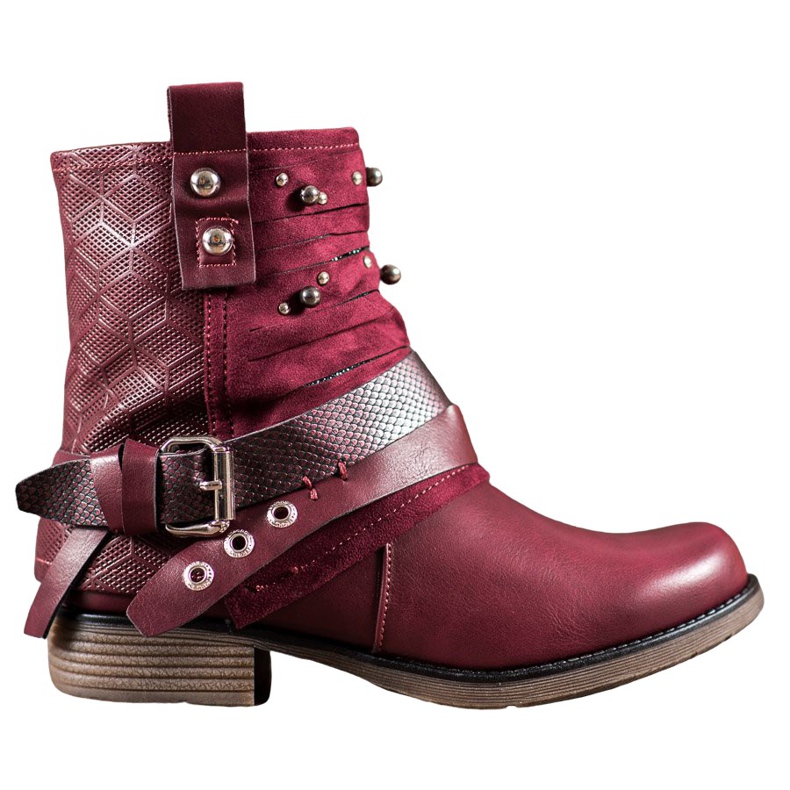 SHELOVET Stövlar med strass röd