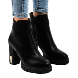 Svarta fotkängor med HX16041-46 dragkedja