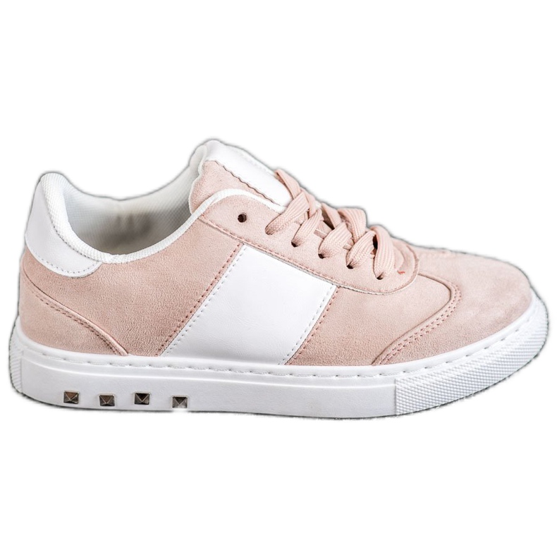 Emaks Sneakers med strass vit rosa