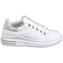 SHELOVET Eco Leather Sneakers vit