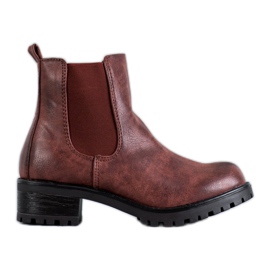 Jennika Stövlar på plattformen röd