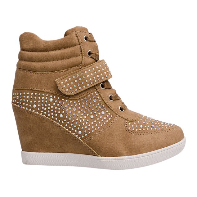 Sneakers Sneakers On Wedge Boots 3188 Khaki mångfärgad grön