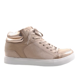 Beige wedge sneakers K323