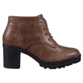 SHELOVET Snörskor på plattformen brun mångfärgad