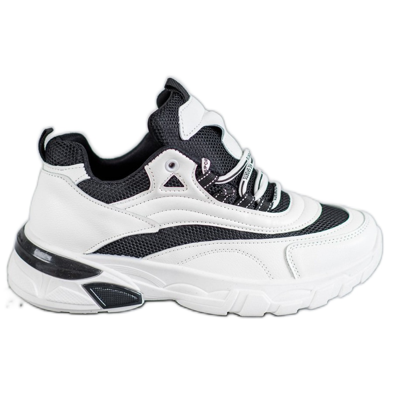 SHELOVET Mode sneakers vit svart