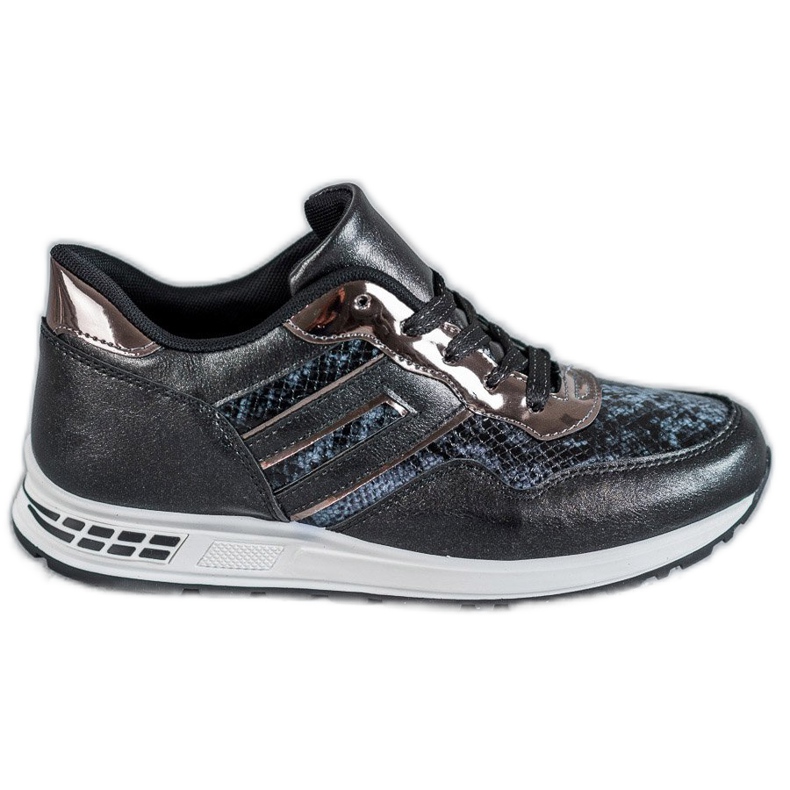 SHELOVET Snake Print Sneakers svart