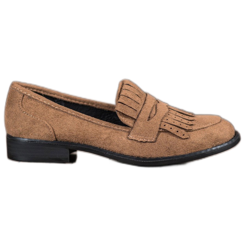 SHELOVET Loafers med fransar brun