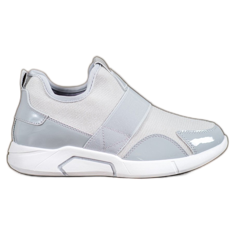 Ideal Shoes Fashion Slip-On Sneakers grå