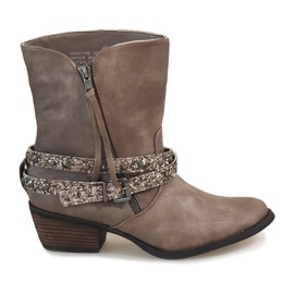 Beige cowboystövlar NRW1745-277 grå
