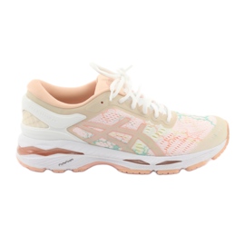 Löparskor Asics gel Kayano 24 Lite Show W T8A9N-0101 vit brun orange grön