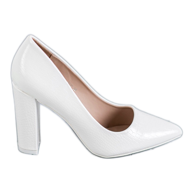 Diamantique Pumpar På En Pelare vit