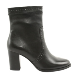 Caprice High Boots med strass, svarta