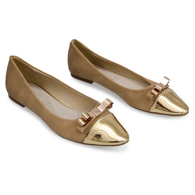 Vackra Ballerinor Med Metallbåge A571 Khaki kaki