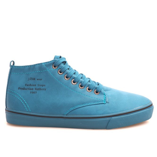 Snygga High-top Sneakers Y007 Sky Blue blå