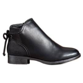 Abloom Stövlar med ekoläder med rosett svart