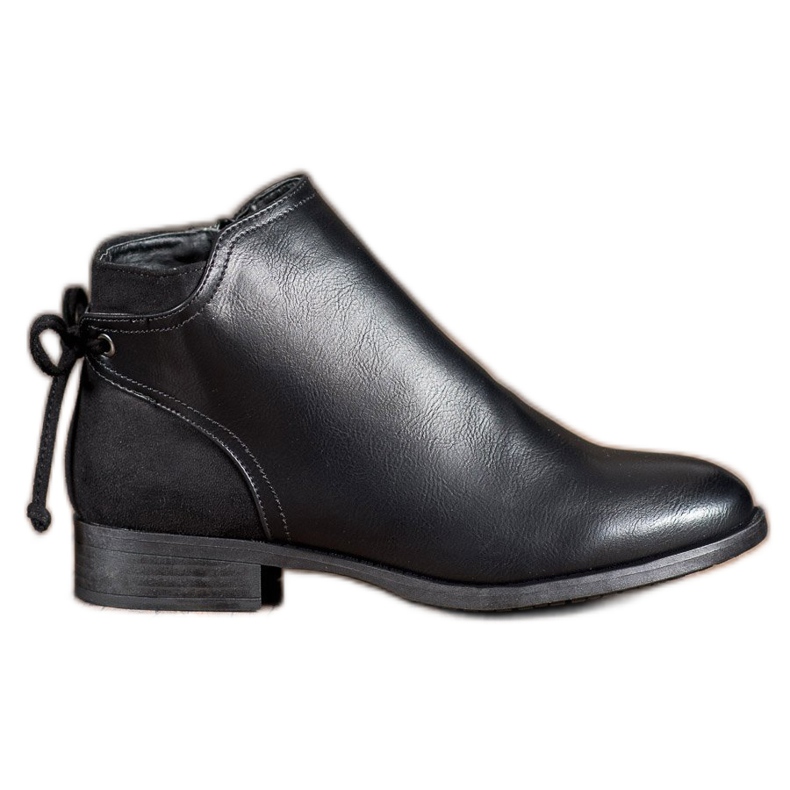 Abloom Stövlar med ekoläder med rosett svart