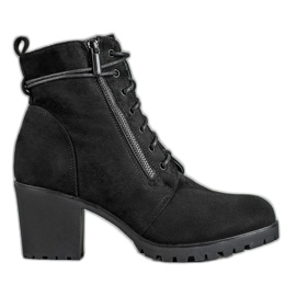 Super Me Snörskor på plattformen svart