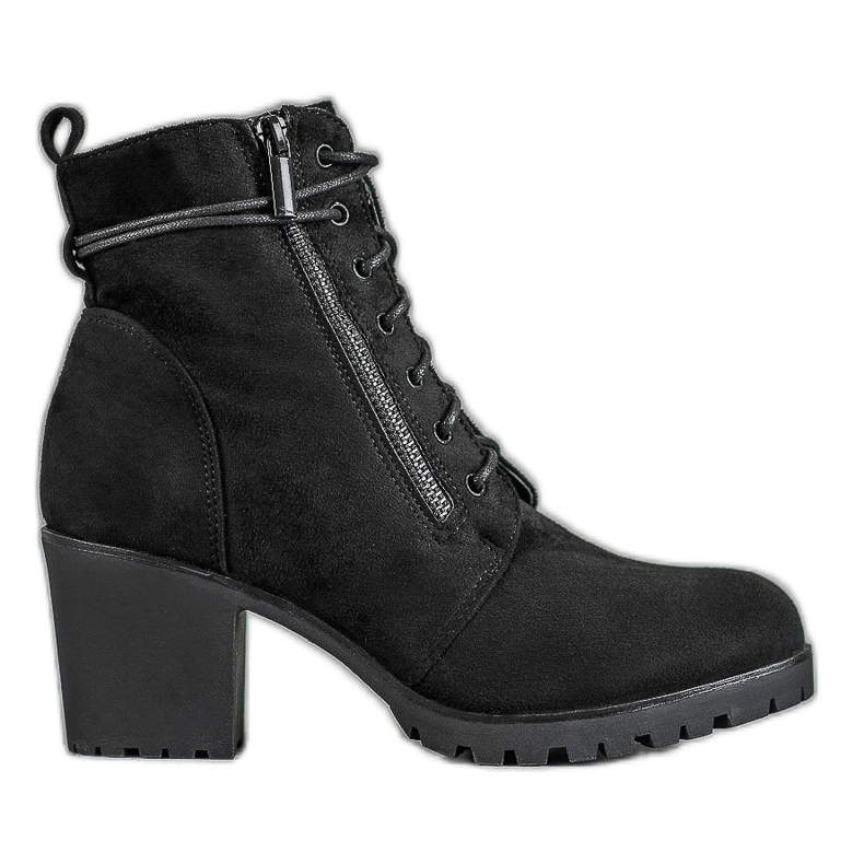 Super Me Snörskor på plattformen svart