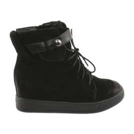 M.Daszyński Svarta sneakers med dragkedja 143