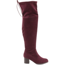 M.Daszyński Over-the-knee mocka stövlar röd