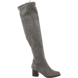 M.Daszyński Over-the-knee mocka stövlar grå