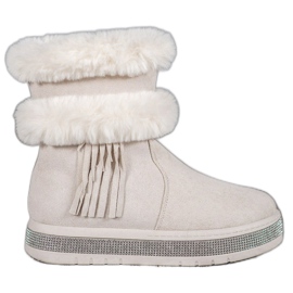 SHELOVET Snöskor med fransar brun