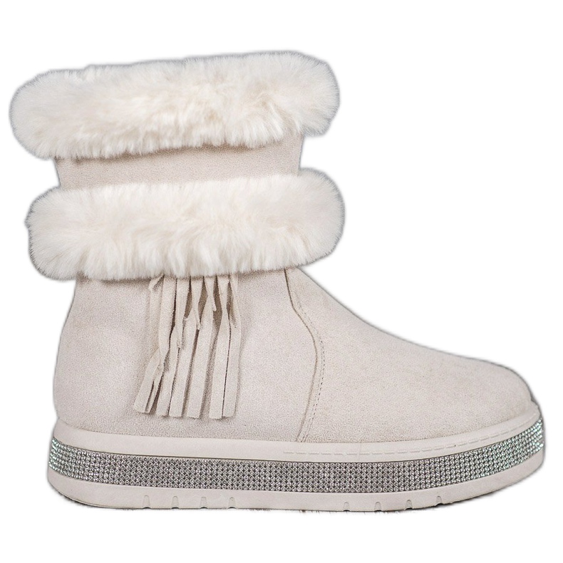 SHELOVET Snöskor med fransar brun